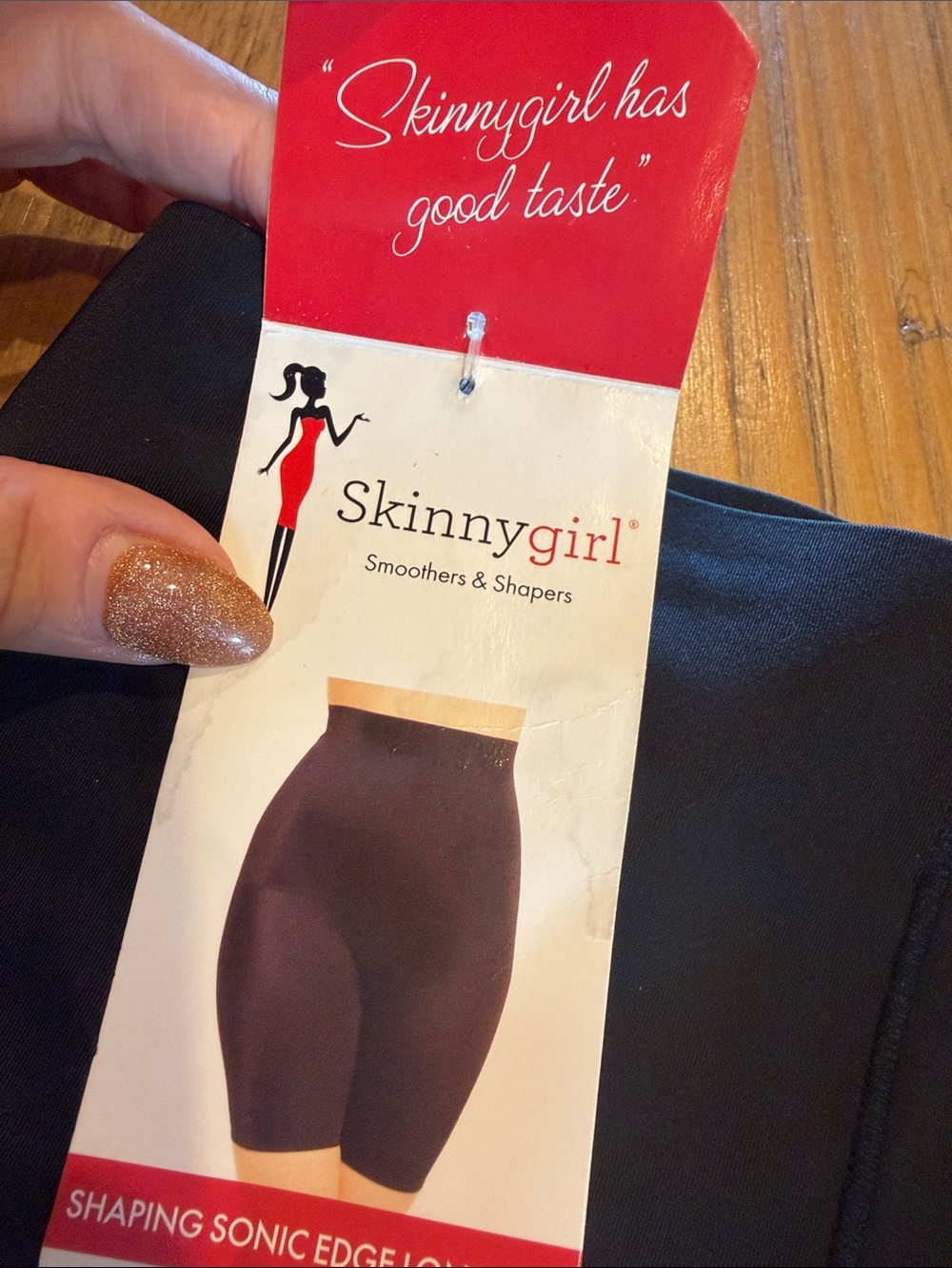 Skinnygirl Black Shaping Sonic Edge Long Leg Shaper